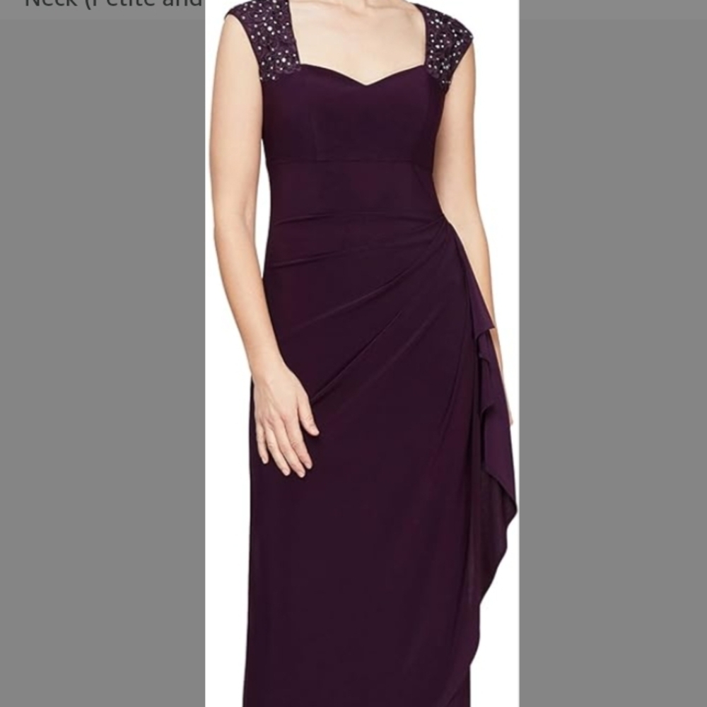 Alex Evenings Deep Purple Prom Dress